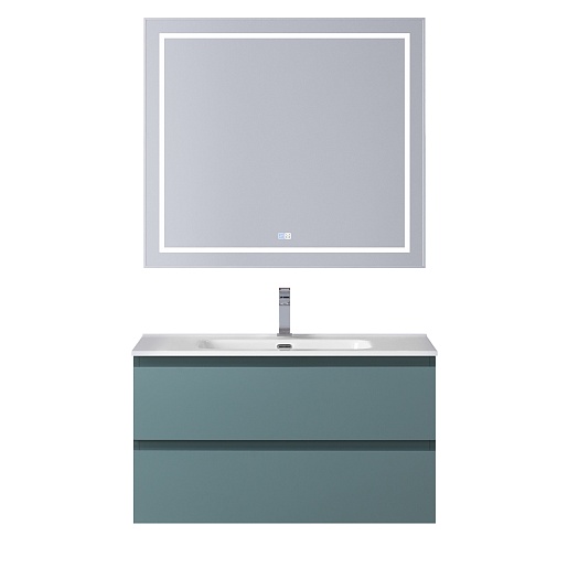 BelBagno Тумба под раковину Kraft 80 подвесная Голубой матовый – фотография-12